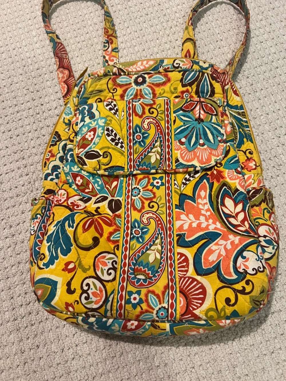 Do not buy- sold-Vera Bradley yellow Backpack Provencal - Picture 2 of 6